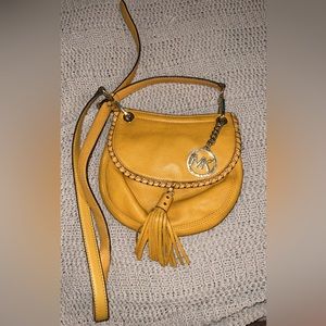 Michael Kors Small Leather Dark Yellow   Crossbody